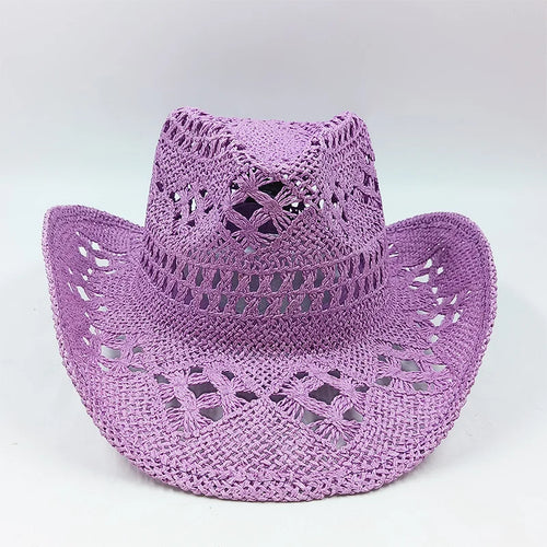 Western Cowboy Straw hat women Fashion Large Brim straw hat Party