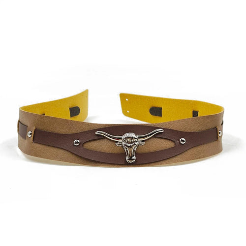 New embroidered bull head accessories men's cowboy hat belt decoration
