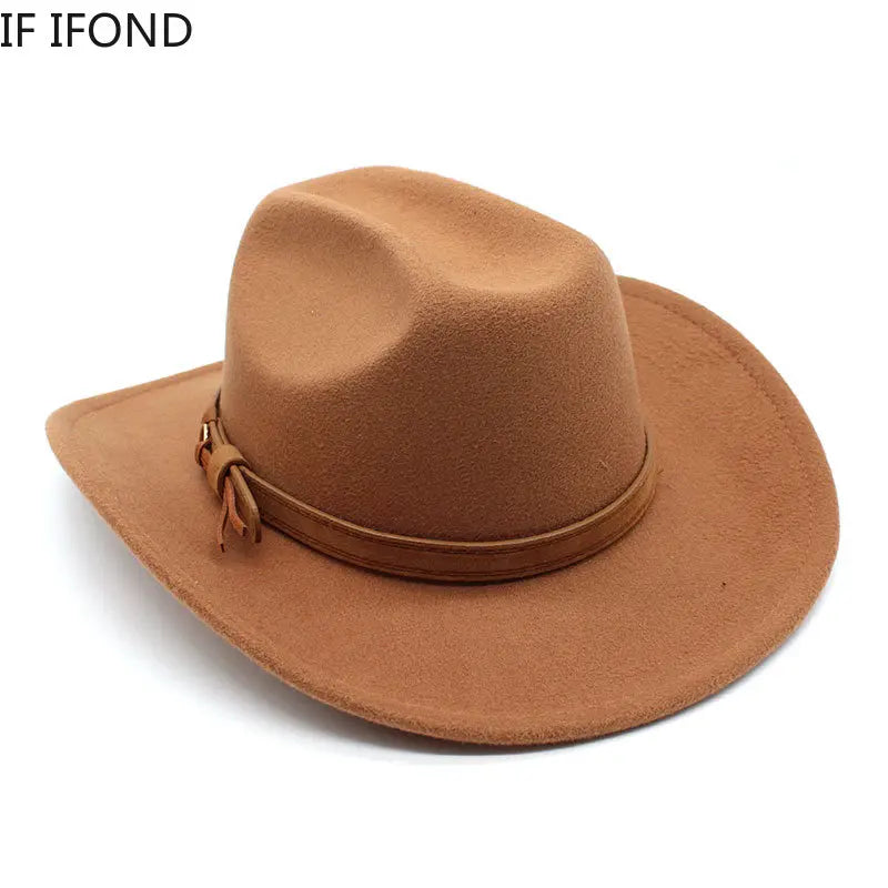 Winter Autumn Men's Western Women Cowboy Hat For Gentleman Lady