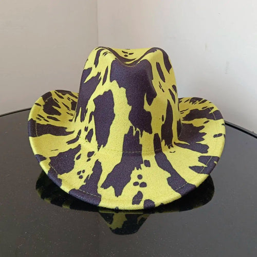 Cowboy hat cow head accessories cowboy hat monochrome felt hat men and