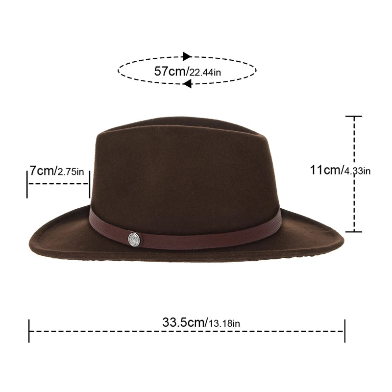 Fashion Women Men Fedoras Western Cowboy Hat Lady Sombrero Hombre