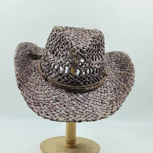 cowboy straw hat wholesale natural corn grass handmade cowboy hats For