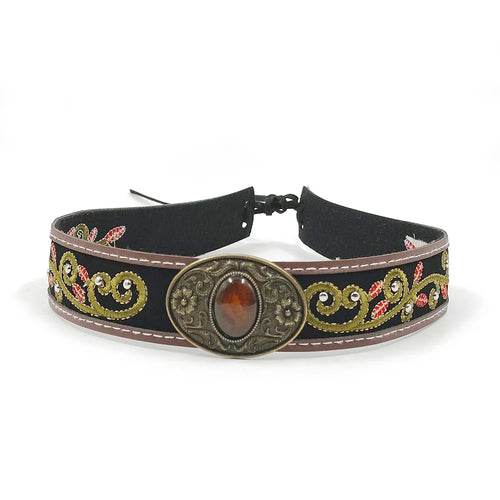 New embroidered bull head accessories men's cowboy hat belt decoration