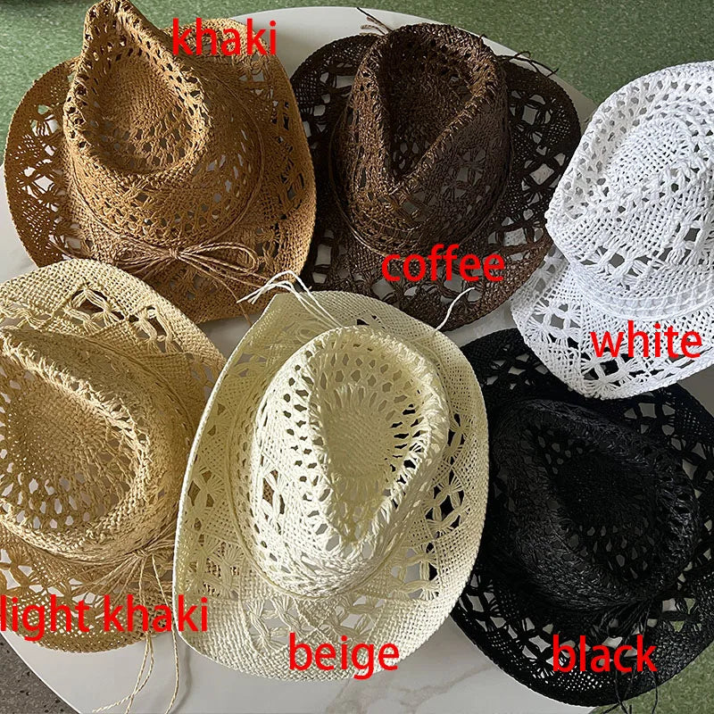 Straw Hat for Women Men Summer Handmade Classic Vintage Hollow Out