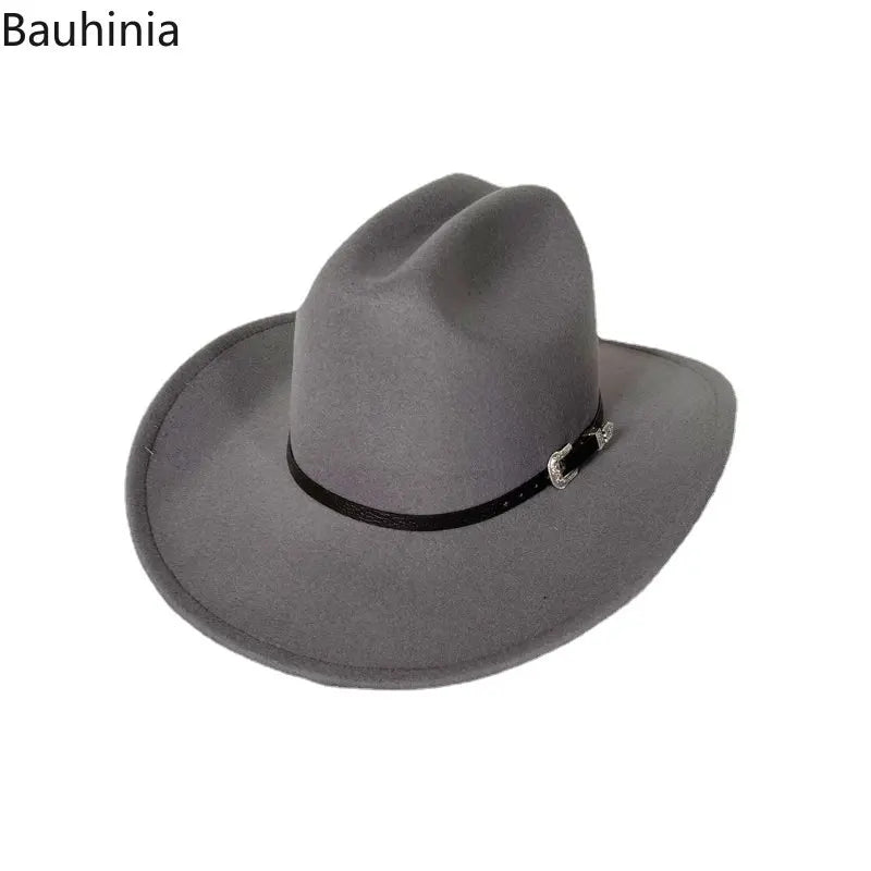 Bauhonia Vintage Western Cowboy Hat For Men Women Wide Brim Gentleman