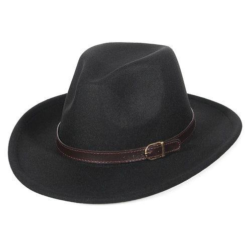 Fashion Women Men Fedoras Western Cowboy Hat Lady Sombrero Hombre