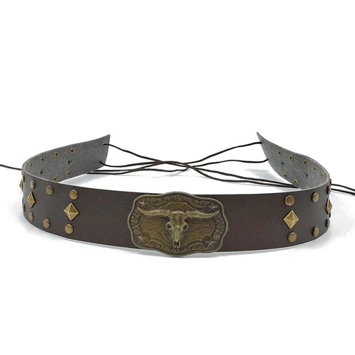Fedora hat accessories, cow belt, men's and women's straw hat, cowboy