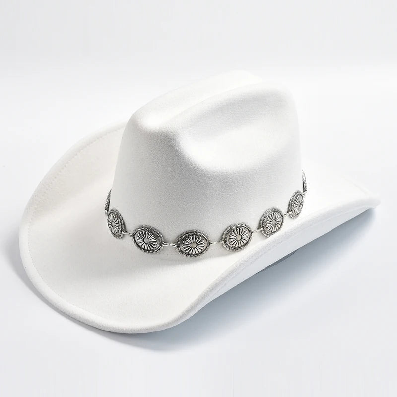 New Western Cowboy Hat for Women's Photo Props Cowgirl Jazz Hats Party