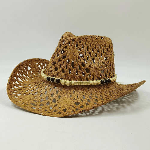Western Cowboy Straw hat women Fashion Large Brim straw hat Party