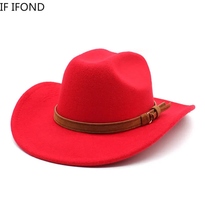 Winter Autumn Men's Western Women Cowboy Hat For Gentleman Lady