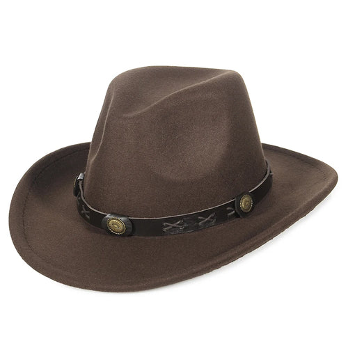 Fashion Women Men Fedoras Western Cowboy Hat Lady Sombrero Hombre