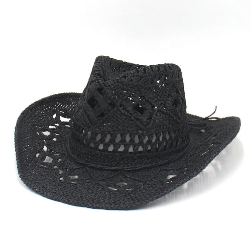 Straw Hat for Women Men Summer Handmade Classic Vintage Hollow Out