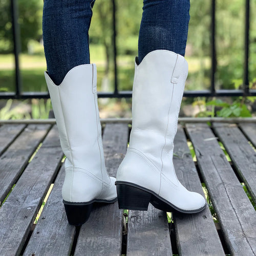 Winter Punk Boots Fashion Slip on Shoes Ladies Elegant Thick Sole Long