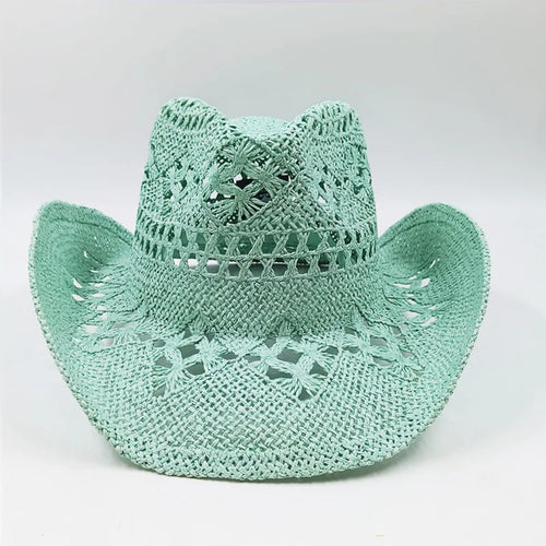 Western Cowboy Straw hat women Fashion Large Brim straw hat Party