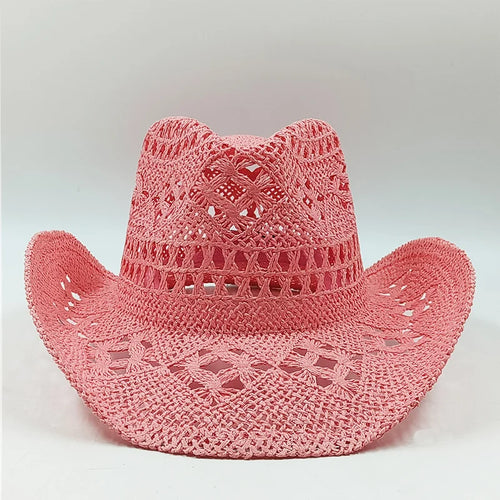 Western Cowboy Straw hat women Fashion Large Brim straw hat Party