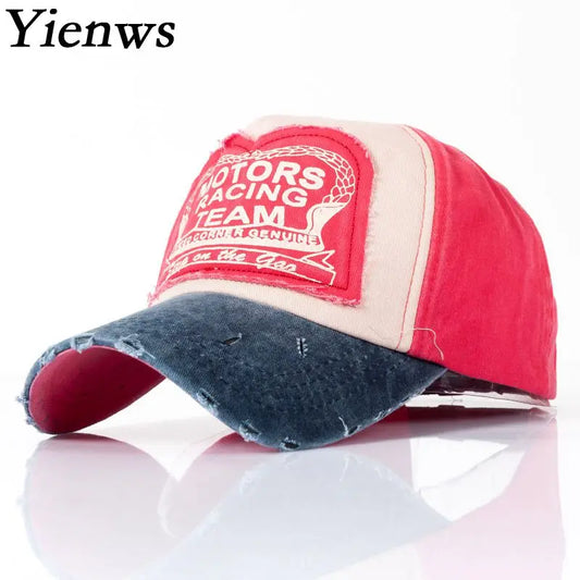 Yienws Bone Chapeau Cowboy Vintage Trucker Hat for Men Summer Dad Hats