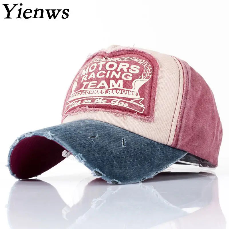Yienws Bone Chapeau Cowboy Vintage Trucker Hat for Men Summer Dad Hats