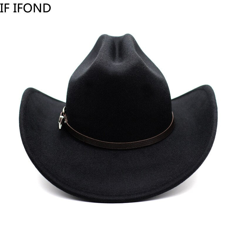 New Vintage Western Cowboy Hat | Western Cowboy Wide Cowboy Hat - New