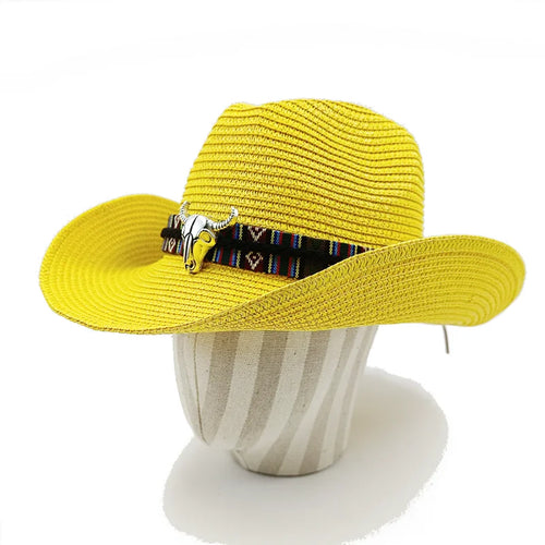 Cowboy Hat 2023 Summer Thin Straw Hat Men's Gentleman Women's Jazz