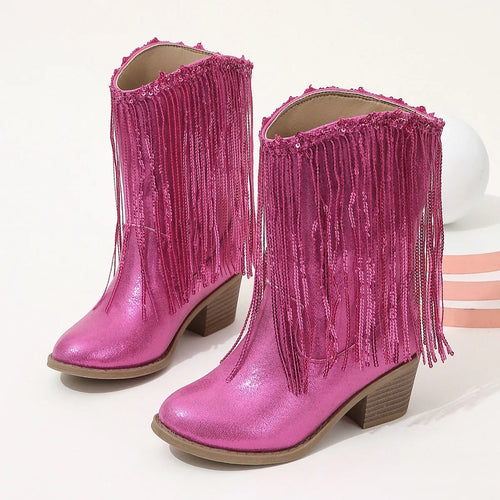 Girls Boots Autumn Winter Toddler Kids Princess Fashion Middle Calf