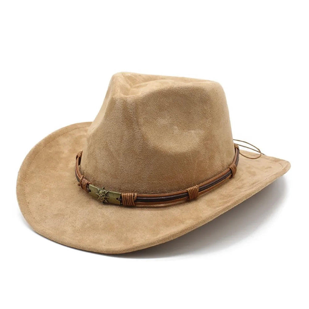 Western Cowboy Hat Jazz Knight Hats For Men Ethnic Style Felt Hats