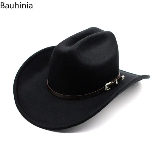 Bauhonia Vintage Western Cowboy Hat For Men Women Wide Brim Gentleman