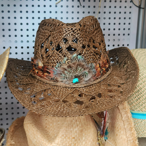 Western Cowboy Straw hat women Fashion Large Brim straw hat Party