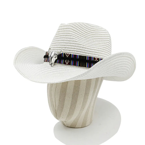 Cowboy Hat 2023 Summer Thin Straw Hat Men's Gentleman Women's Jazz