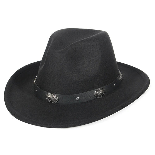 Fashion Women Men Fedoras Western Cowboy Hat Lady Sombrero Hombre