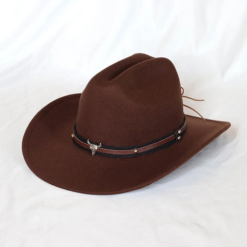 Vintage Western Cowboy Hat For Men's Gentleman Lady Jazz Cowgirl With