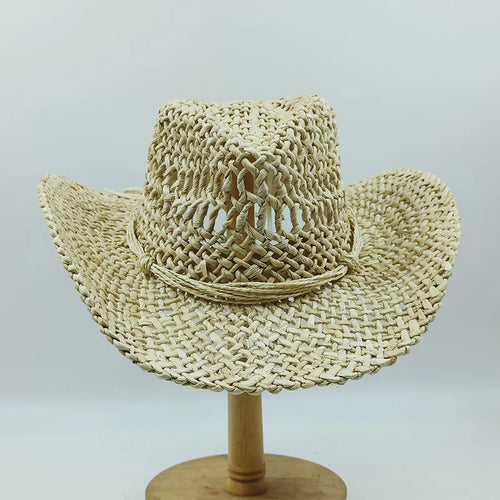 cowboy straw hat wholesale natural corn grass handmade cowboy hats For