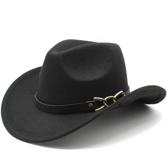 Vintage Unisex Vintage Wide brim fedora hat Cowboy hat cowboy girl