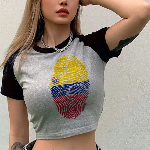 Venezuela streetwear  goth cyber y2k crop top girl manga cute