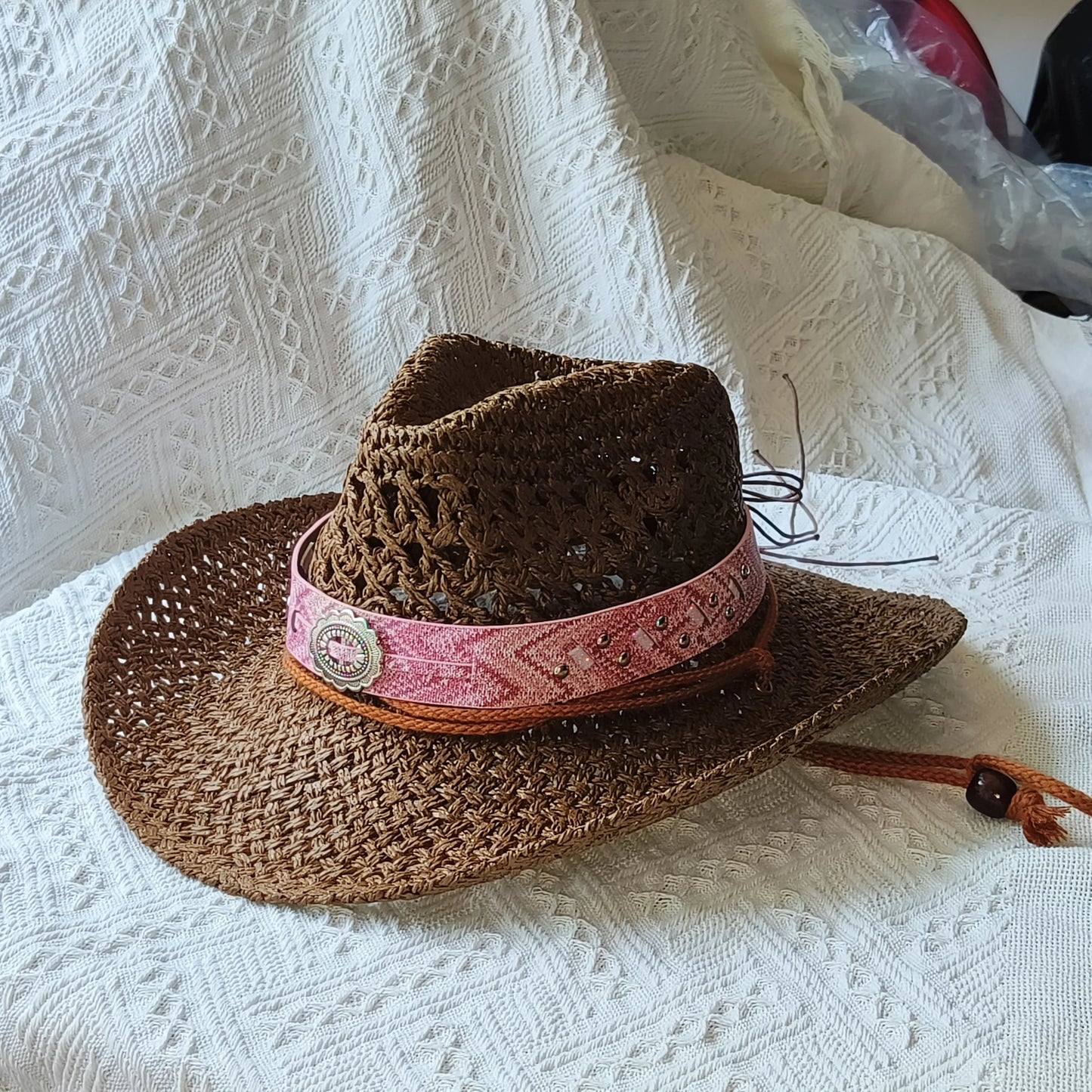 cowboy straw hat wholesale natural corn grass handmade cowboy hats For