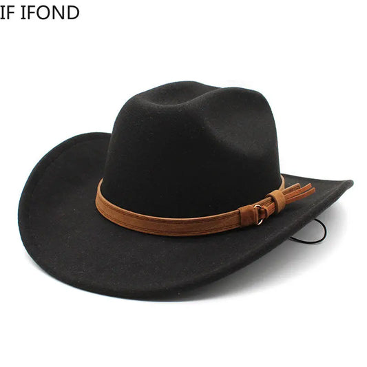 Winter Autumn Men's Western Women Cowboy Hat For Gentleman Lady