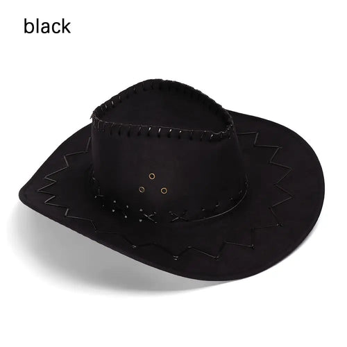 Unisex Cowboy Hat Suede Fashion Cowboy Cap Womens Mens Hat Practical