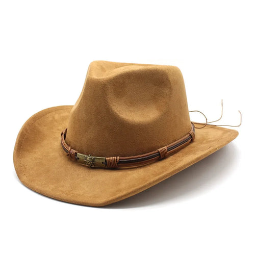 Western Cowboy Hat Jazz Knight Hats For Men Ethnic Style Felt Hats