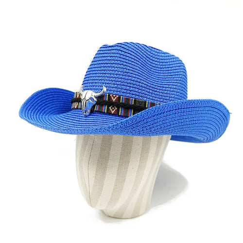 Cowboy Hat 2023 Summer Thin Straw Hat Men's Gentleman Women's Jazz