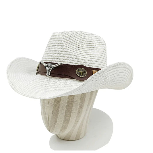 Cowboy Hat 2023 Summer Thin Straw Hat Men's Gentleman Women's Jazz