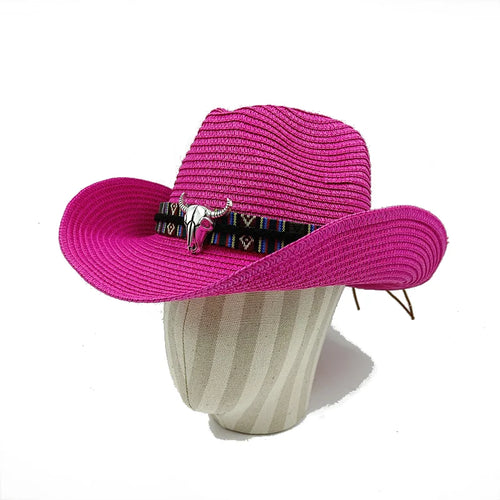 Cowboy Hat 2023 Summer Thin Straw Hat Men's Gentleman Women's Jazz