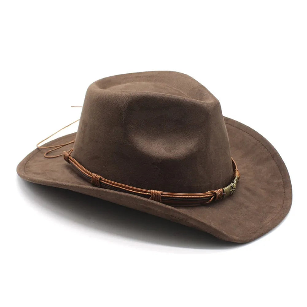 Western Cowboy Hat Jazz Knight Hats For Men Ethnic Style Felt Hats