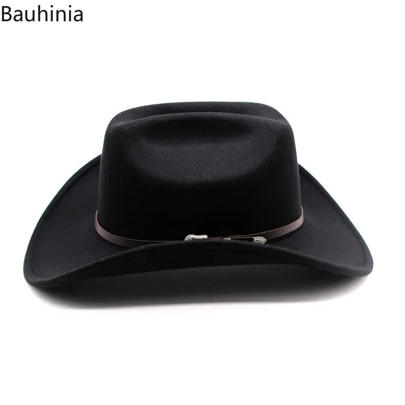 Bauhonia Vintage Western Cowboy Hat For Men Women Wide Brim Gentleman