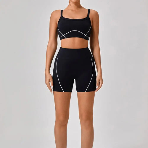 Womens 2 Piece Workout Running Sets,Hot Shot Skort Set Y2K Cropped