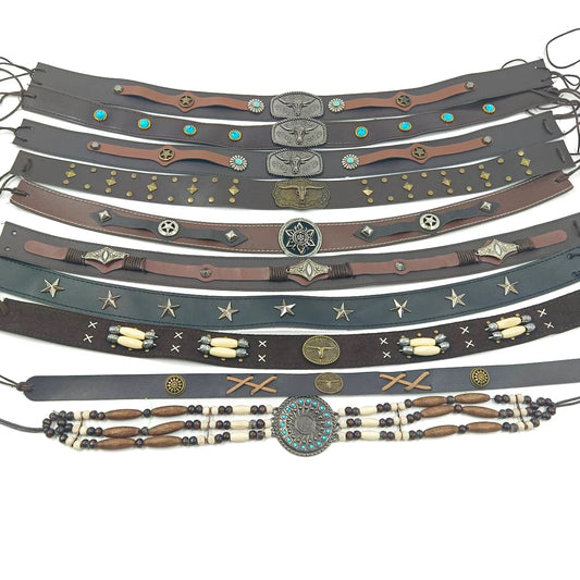 Fedora hat accessories, cow belt, men's and women's straw hat, cowboy