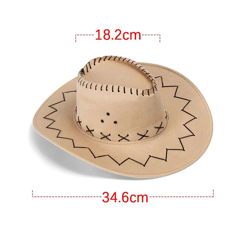 Unisex Cowboy Hat Suede Fashion Cowboy Cap Womens Mens Hat Practical