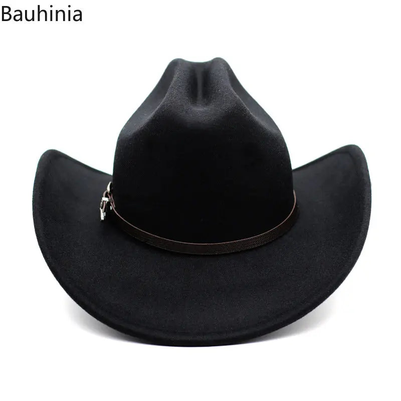 Bauhonia Vintage Western Cowboy Hat For Men Women Wide Brim Gentleman