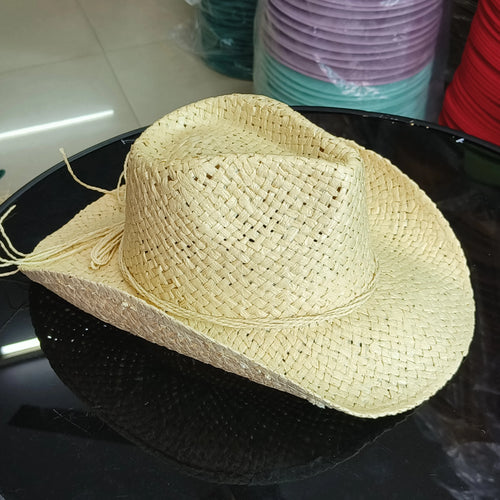 Western Cowboy Straw hat women Fashion Large Brim straw hat Party