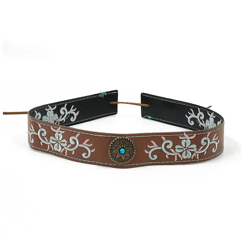 New embroidered bull head accessories men's cowboy hat belt decoration