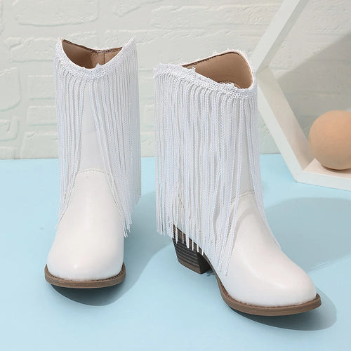 Girls Boots Autumn Winter Toddler Kids Princess Fashion Middle Calf