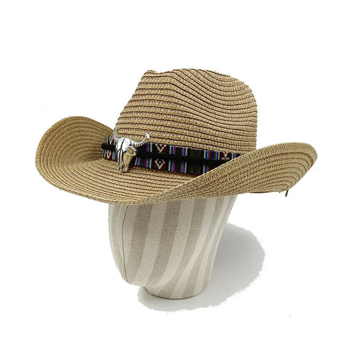 Cowboy Hat 2023 Summer Thin Straw Hat Men's Gentleman Women's Jazz